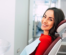 a dental patient smiling